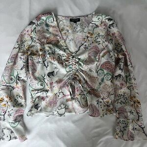 Topshop Floral Blouse